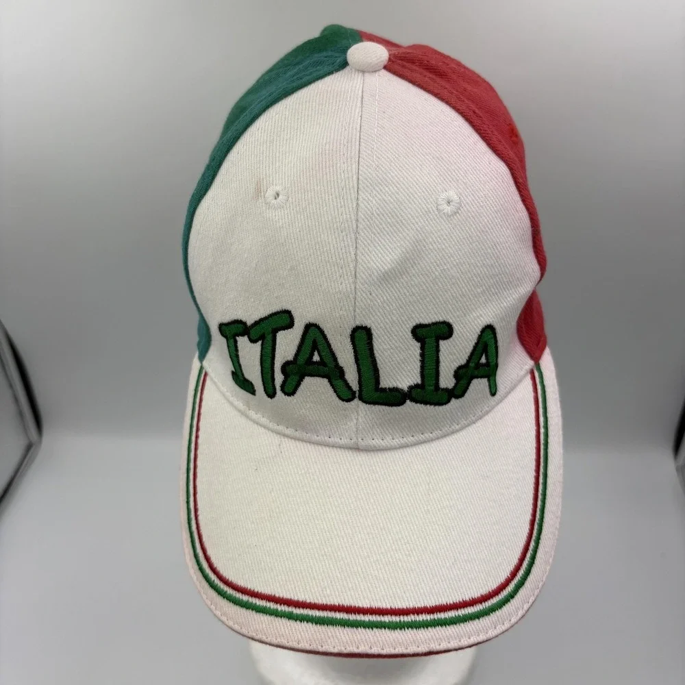 Taste Of Italy Hat Cap Strap‎ Back Mens One Size Italia Flag Tricolor Baseball